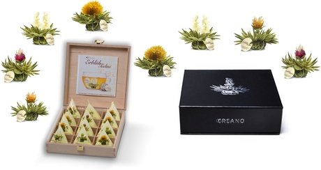 Creano Teeblüten-Geschenk-Set: Magnetbox / Grüner Tee