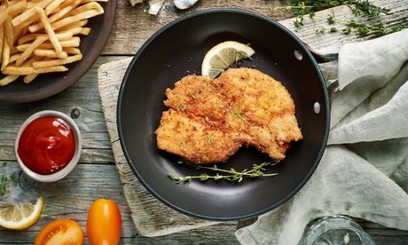 Für 2 Personen: Schnitzel nach Wahl inkl. Beilagen und Getränk