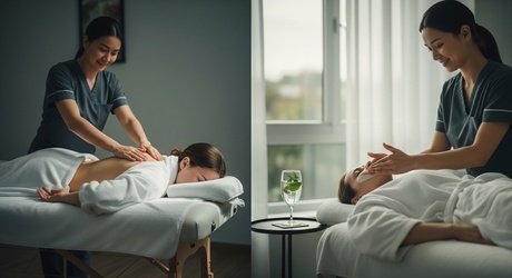 Wellness-Paket: 50 Min. Rücken- und 30 Min. Gesichts-Massage inkl. Getränk für 1 Person