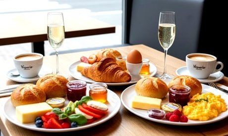 Frühstück nach Wahl und je 1 Prosecco für 2 Personen
