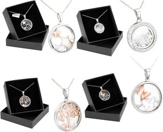 Halskette: 2 / Schmetterling + Lebensbaum