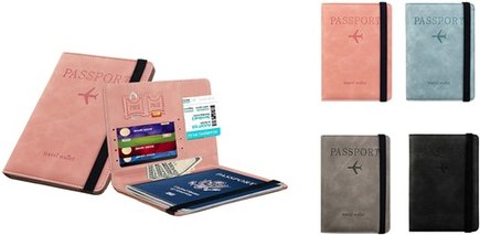 Reisepasshülle mit RFID-Schutz: Schwarz