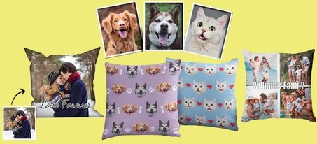 2x Personalisiertes Fotokissen mit Design nach Wahl (Versandkosten nicht inklusive)