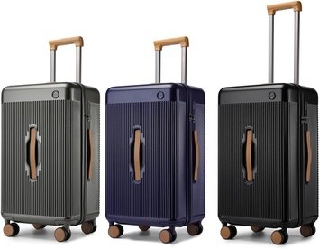 24-Zoll-Hartschalenkoffer: Schwarz-Braun