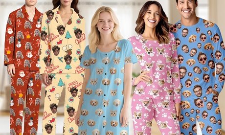 Pyjama Komplett-Set mit Foto-Symbol-Aufdruck (Versandkosten nicht inklusive)