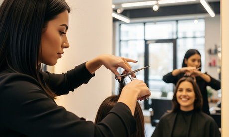 Waschen Schneiden Föhnen inkl. Wimpernlifting für 1 Dame