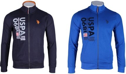 US Polo Assn. Herren-Sweatjacke: Königsblau / Gr. XXL