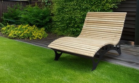 Thumbnail - Home Deluxe Wellenholz-Liege „Taiga“: Taiga 120 cm