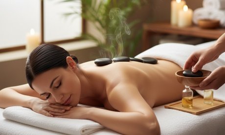 1 Person: Hot Stone Massage 90 Minuten