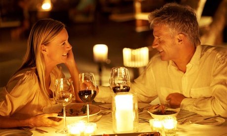 In 5 Gängen: Candlelight-Dinner für 2 Personen mit je 1 Aperitif