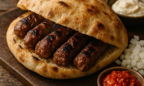Ćevapčići in bosnischem Brot für 2 Personen