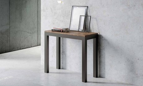 Ausziehbarer Konsolentisch: Walnuss / 196 cm