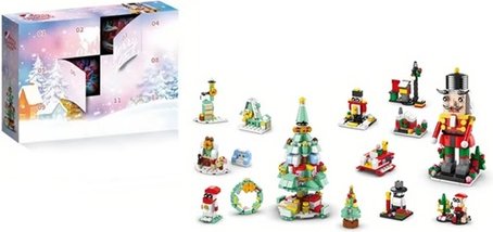 Baustein-Adventskalender mit 12 Türchen