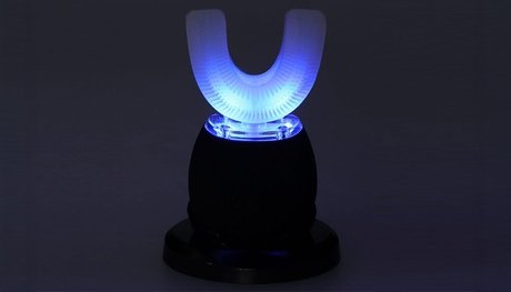 Elektrische Zahnbürste in U-Form: Schwarz