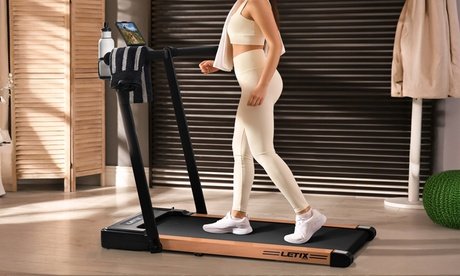 Letix 2-in-1-Laufband „FoldPro“: Weiß