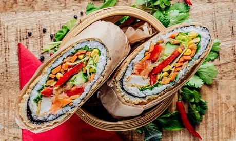 4 x Maxi Sushi Burrito nach Wahl