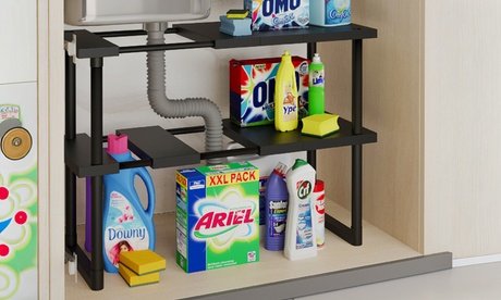 Organizer/Regal für den Waschbecken-Unterschrank: 2 Ebenen