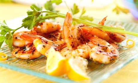 Für 1 Person: Gambas à la Plancha (400 g pro Person) mit All-You-Can-Eat-Buffet (einlösbar: Di. bis Do. & So.)