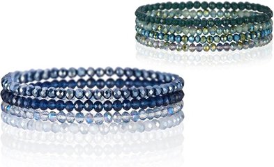 4-tlg. Kristallarmband: 1 / Grün