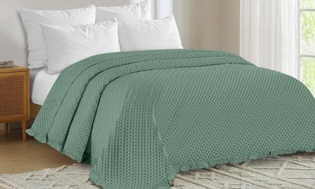 Gesteppte Tagesdecke mit Rüschen: Lila