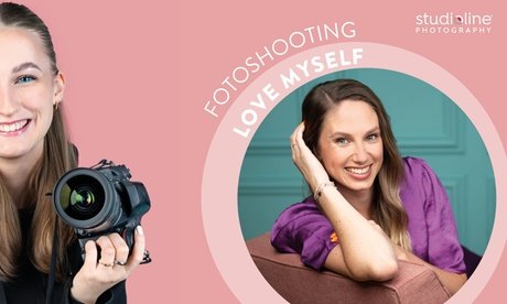 Inkl. 5 Bildern als Datei und Abzug: 60 Min. Love Myself-Fotoshooting-Erlebnis + studioline PHOTOGRAPHY-Goldcard