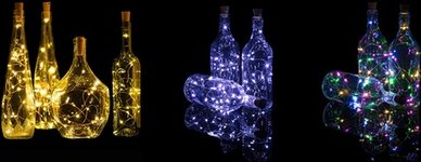 LED-Flaschenlichter: 2 / Kaltweiß