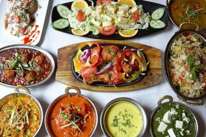 Für 1 Person: Indisches 3-Gänge-Menü mit Curry nach Wahl Vor- und Nachspeise