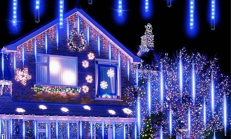 LED-Regentropfen-Meteorlichter: 2 / 50 cm / Gelb