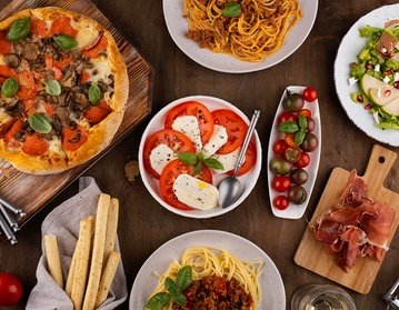 Italienisches 3-Gänge-Menü mit Fisch- oder Fleischgericht für 4 Personen