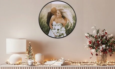 40-cm-Duchmesser: Foto mit rundem Rahmen (zzgl. Versandkosten)