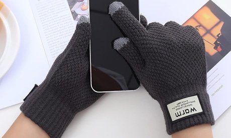 Touchscreen-Handschuhe: Schwarz und Grau / 2 Paare
