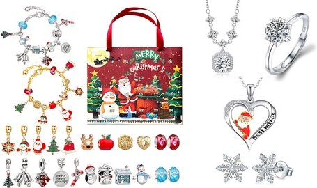 Schmuck-Adventskalender: Schneemann & Schwan