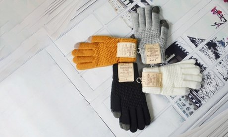 Touchscreen-Handschuhe: Gelb / 1 Paar