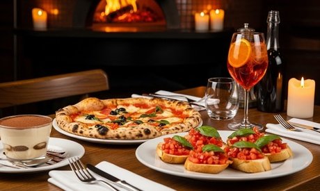 Für 1 Person: Italienisches 3-Gänge-Menü mit Pizza nach Wahl