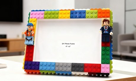 Fotorahmen: 3 Baustein-Charaktere