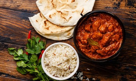 Für 4 Personen: Indisches 2-Gänge-Menü mit Hähnchen Lamm oder Biryani