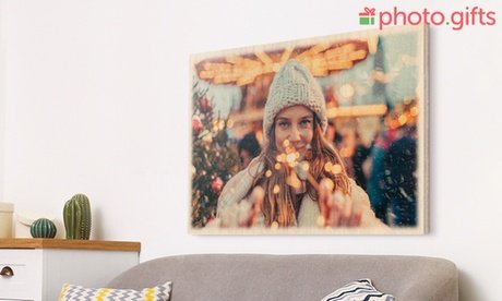 40 x 30 cm (Hoch- oder Querformat): Holzplatte mit eigenem Foto (zzgl. Versandkosten)