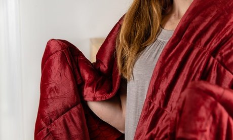 CURA Minky Wohndecke: Navy