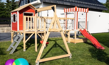 Spielpark: Home Deluxe Spielpark „Wunderland“ inkl. Rutsche und Schaukel