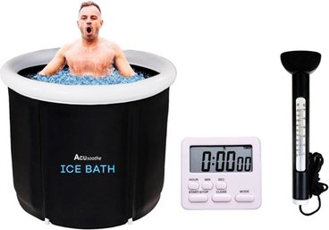 Acusoothe Eis-Badewanne: Eis-Badewanne + Timer + Thermometer