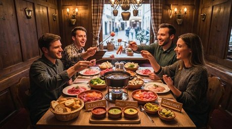 Für 4 Personen: „Klassik“-Fondue (Mo.-Do. einlösbar)