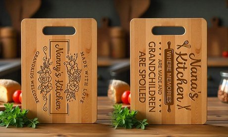 1x Schneidebrett mit 3 Geburtsblumen und Namen (Versandkosten nicht inklusive)