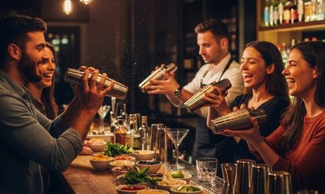 Für 1 Person: 2 5 Std. Geleiteter Premium Cocktail-Workshop inkl. Snacks