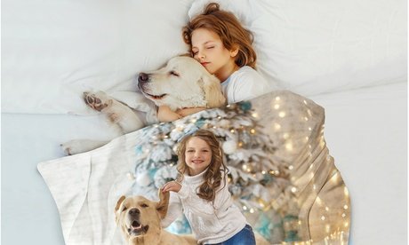 Personalisierte Hundedecke in der Größe M: 76 x 102 cm (Versandkosten nicht inklusive)