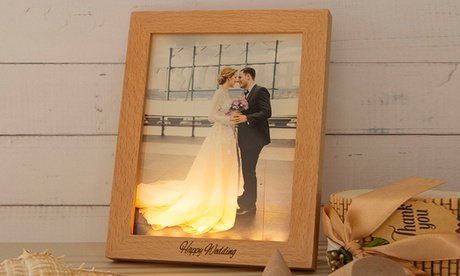 1x Personalisierbares Foto-Nachtlicht mit Holzrahmen (Versandkosten nicht inklusive)