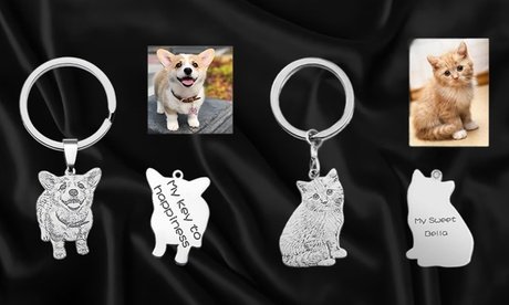 Personalisierter Schlüsselanhänger mit Foto und Gravur nach Wahl (Versandkosten nicht inklusive)