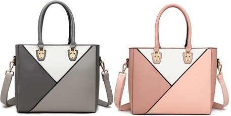 Geometrische Handtasche: Grau