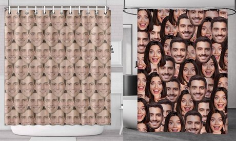 1x Duschvorhang mit Foto und Muster nach Wahl (zzgl. Versandkosten)