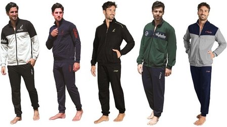 Herren-Homewear: AF103 Grün-Blau / Gr. M