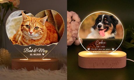 2x Personalisiertes Gedenk-Nachtlicht im Design nach Wahl (zzgl. Versandkosten)